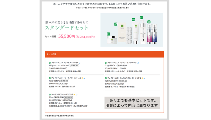 シーボン化粧品基本セット